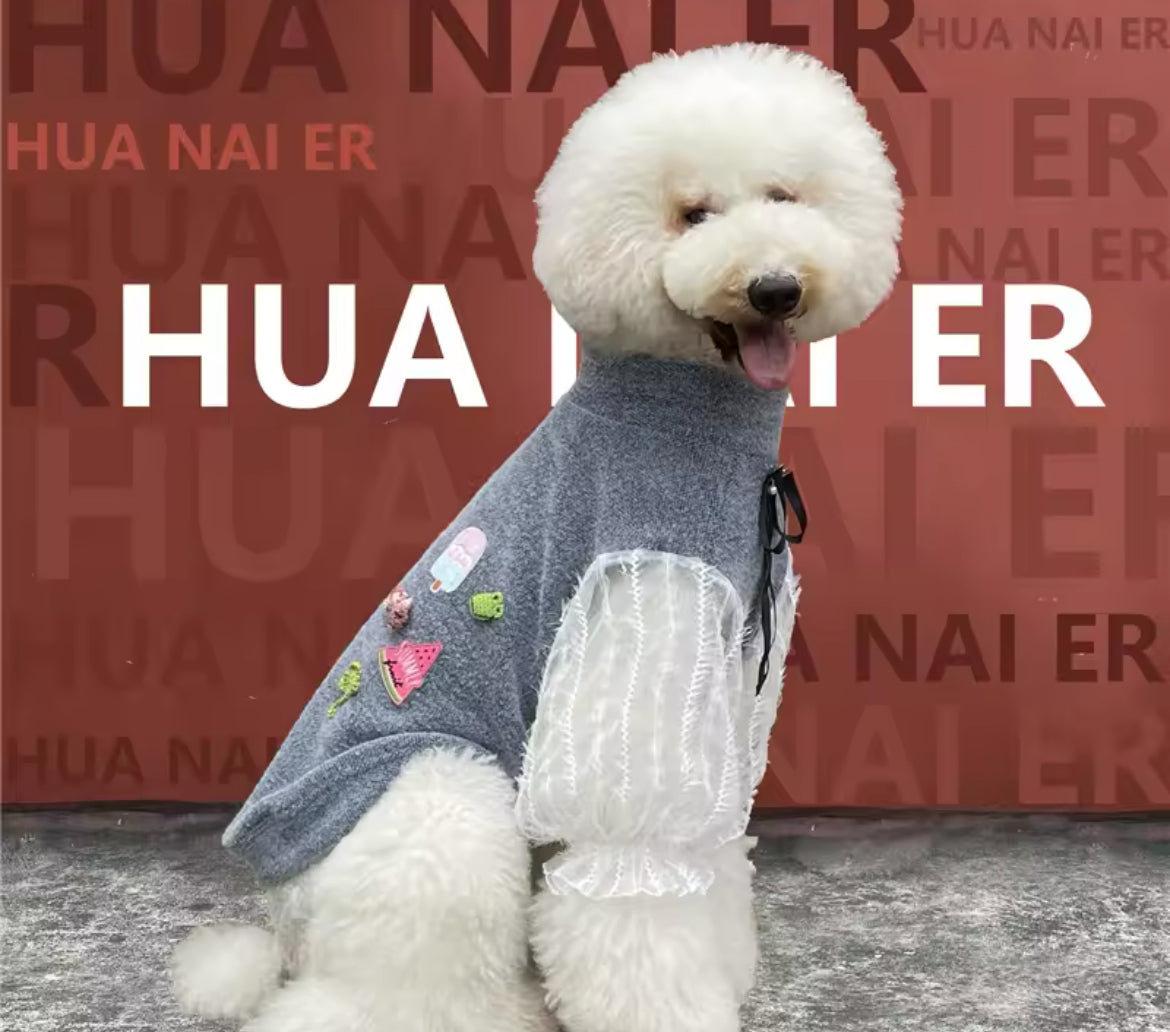Poodle Knit Sweater for Large Dogs