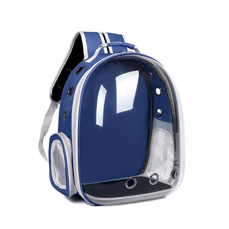 Space Capsule Cat Backpack – Transparent Breathable Carrier for Travel | Durable Nylon Pet Backpack for Cats & Kittens