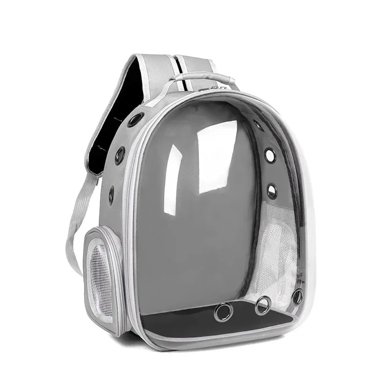 Space Capsule Cat Backpack – Transparent Breathable Carrier for Travel | Durable Nylon Pet Backpack for Cats & Kittens