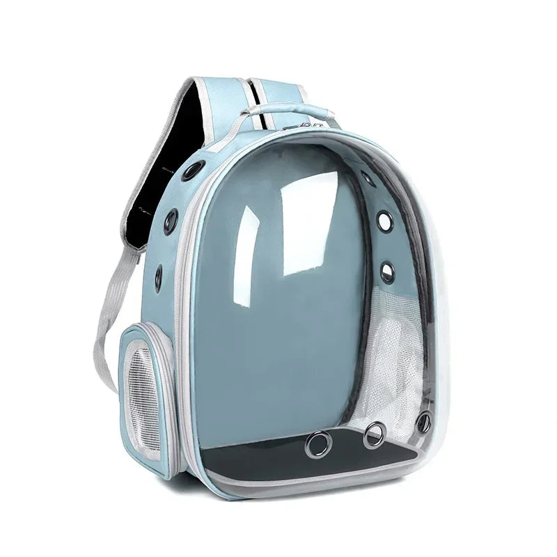 Space Capsule Cat Backpack – Transparent Breathable Carrier for Travel | Durable Nylon Pet Backpack for Cats & Kittens