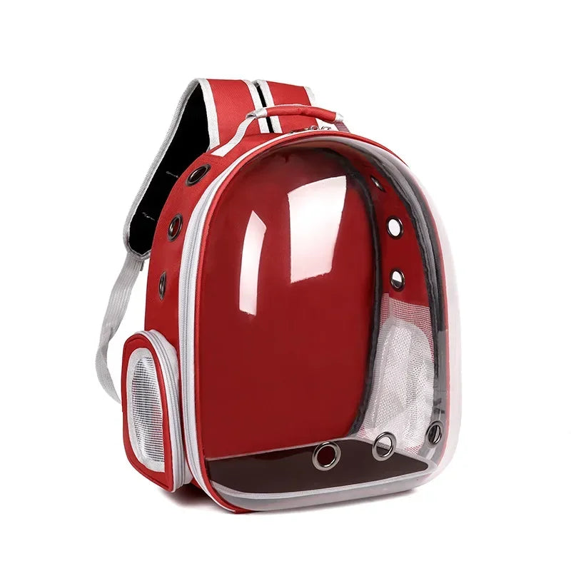 Space Capsule Cat Backpack – Transparent Breathable Carrier for Travel | Durable Nylon Pet Backpack for Cats & Kittens