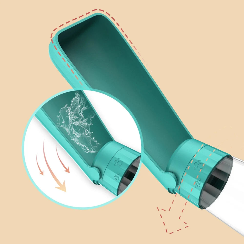 Portable Dog Water Bottle – Leak-Proof Travel Bowl for Dogs  | 550ml Pet Water Dispenser