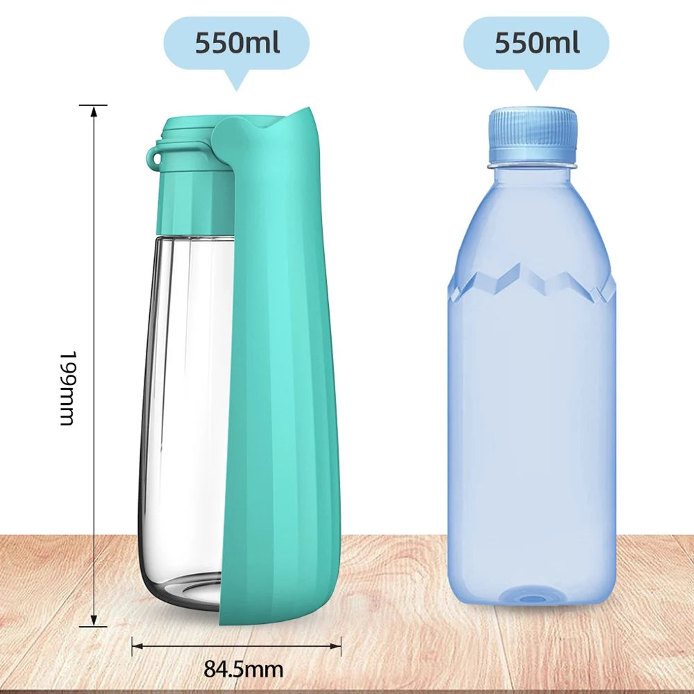 Portable Dog Water Bottle – Leak-Proof Travel Bowl for Dogs  | 550ml Pet Water Dispenser