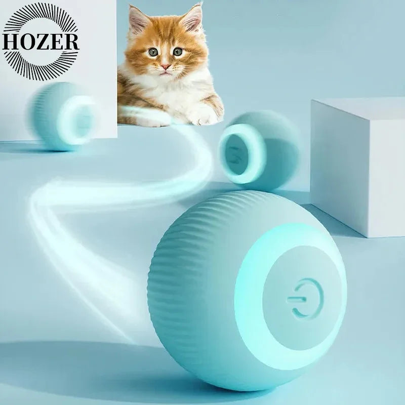 Interactive Cat Toy Ball – Smart Rolling LED Ball with Motion Sensor | USB Rechargeable Cat Toy